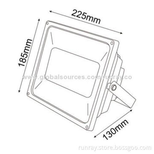 50W LED Tunnel Light, 80-110lm/W, 85-265V AC or 12V DC, High-brightness, Easy Installation, CE/RoHS
